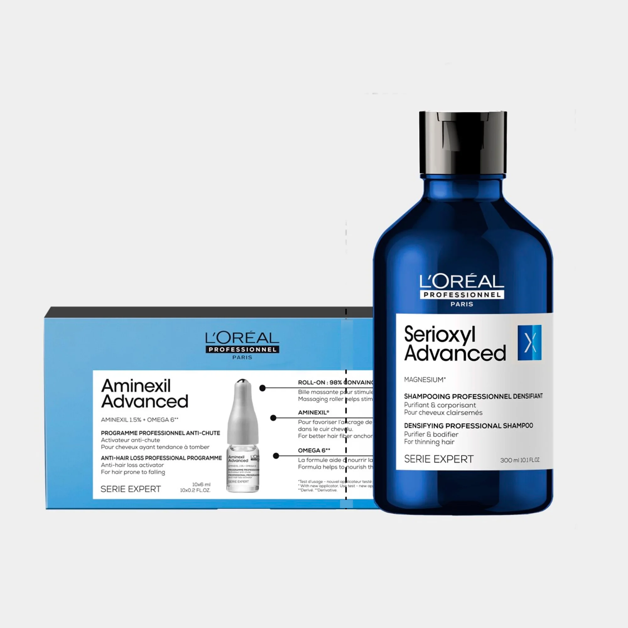 L’Oréal Professionnel L'Oreal Expert Profesional Kit Anticaída Serioxyl Advanced Aminexil 10x6ml + Champú Serioxyl 300ml