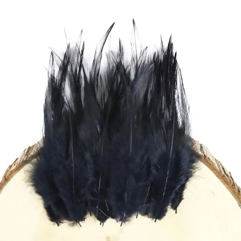50pcs/bag Saddle Rooster Feathers 4-6
