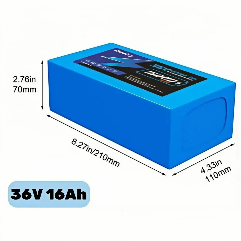 Pacco batteria al litio 10S5P 36V 16000mAh per scooter elettrici - 18650 celle, anche disponibile in 12Ah, 16Ah, 20Ah