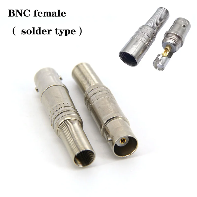 BNC Female Spring tail Cable Soldering for CCTV Video Monitor CONNECTOR welding plug e1