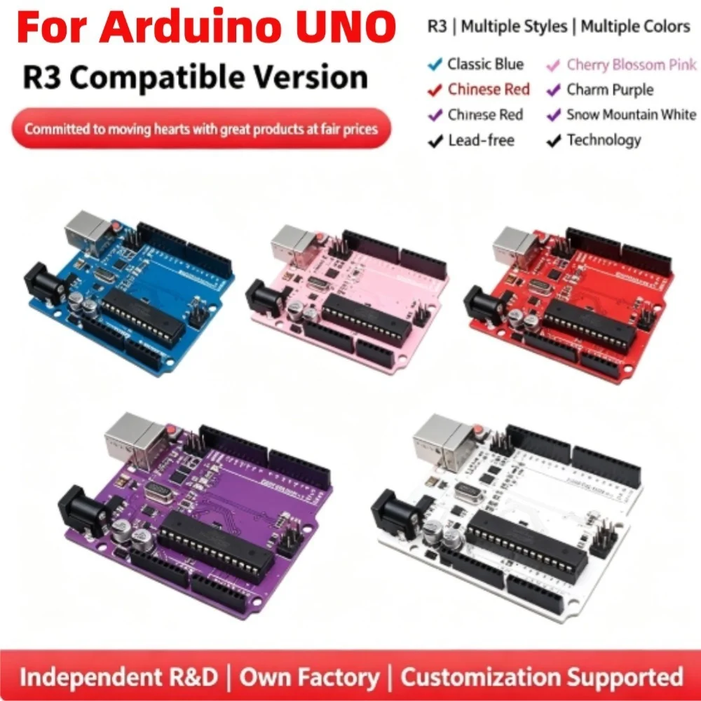 For the Improved Version of the Arduino Uno R3 Development Board, the ATmega328P Microcontroller Module Serves as the Main Contr