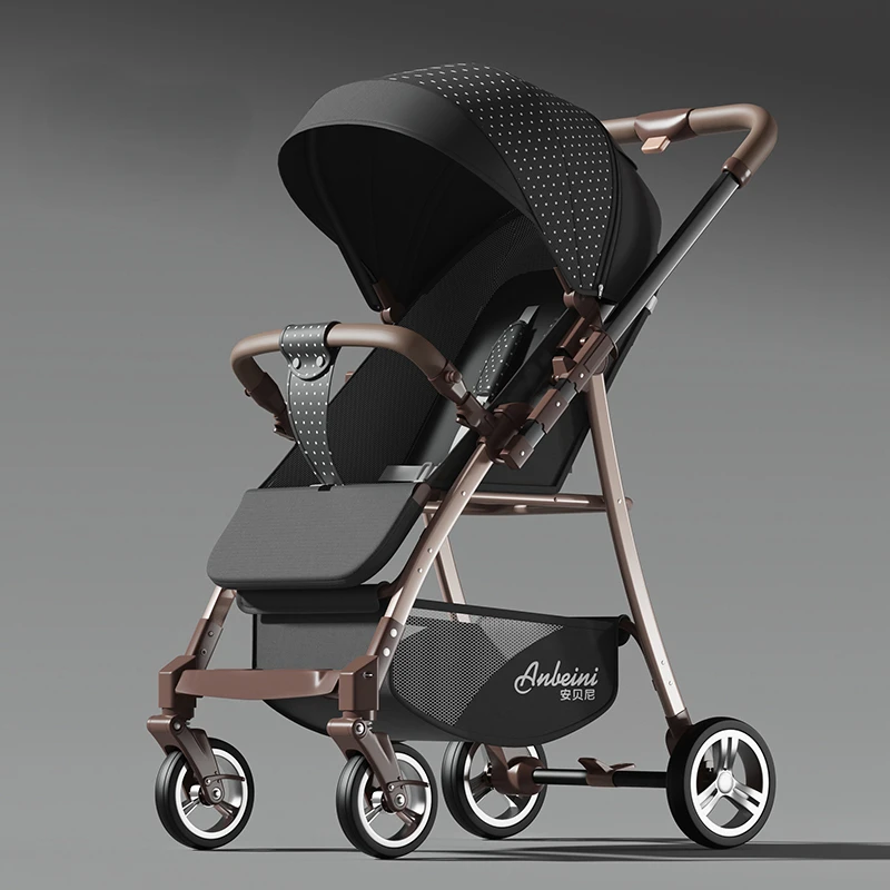 

Light Weight Cart,,can Sit and Lie Folding High View Baby Strollers, Two-way Stroller,newborn Spine Umbrella Car for Baby