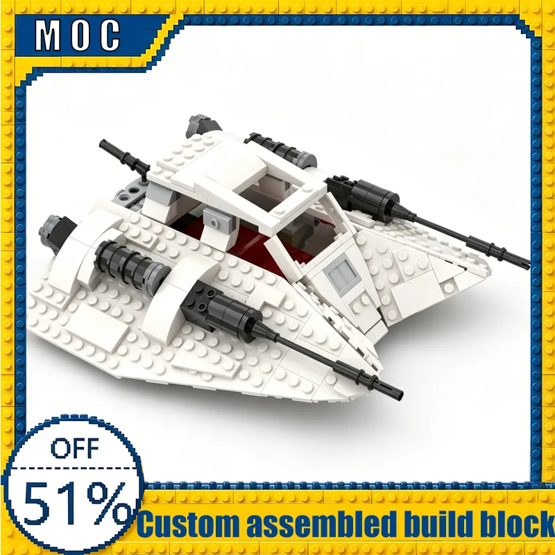 

NEW 330 PCS Snowspeeder Urban Alternate Build Model Custom Building Blocks DIY Assembly Educational Toy For Boys Birthday Gifts