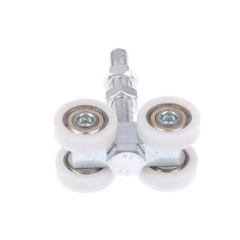 1Pcs Sliding Door Square Mouth Silent Hang Rail Bearing Wheel Iron Pulley M12*90 Industrial Steel Tile Roller Wheel