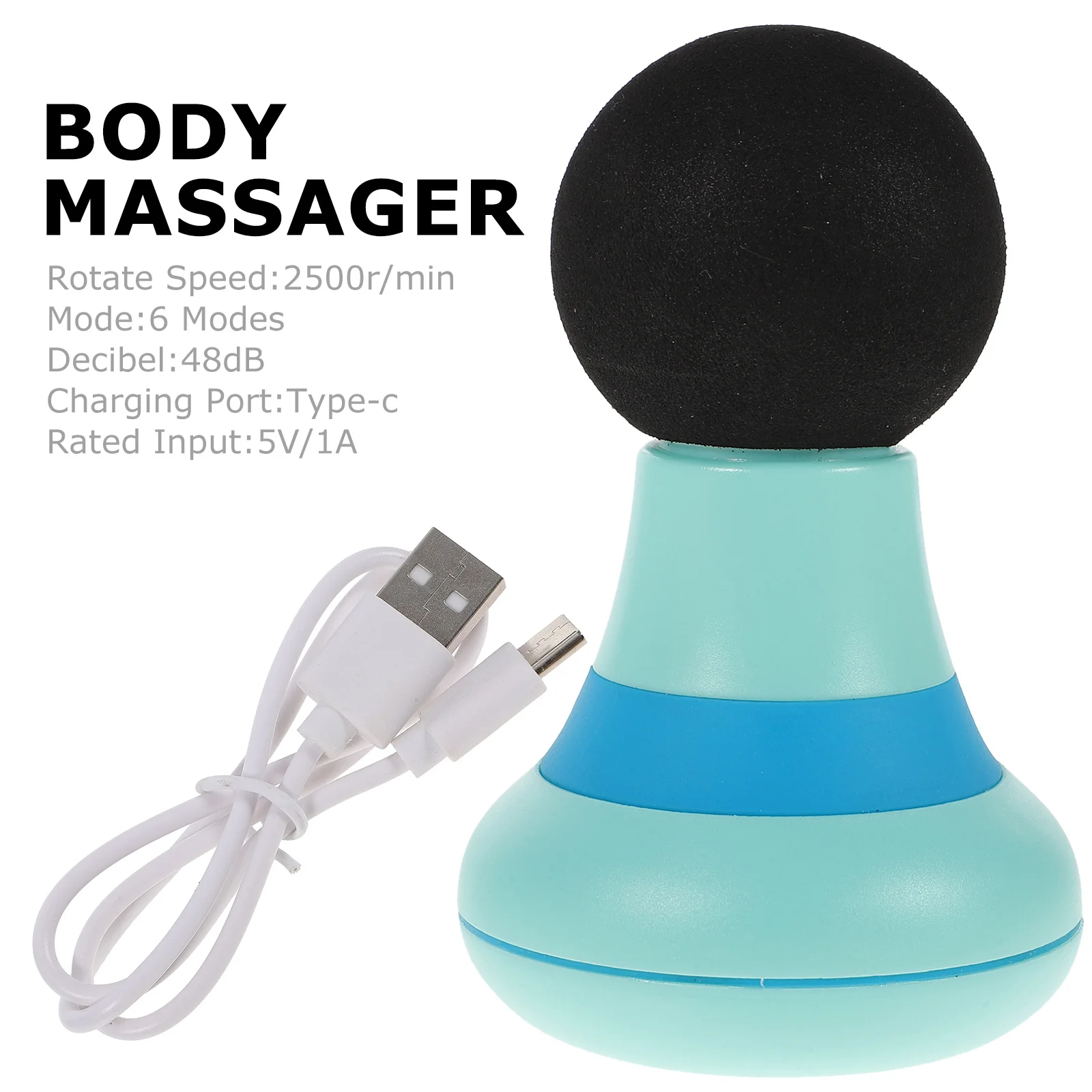 

1 set Mini Massager 5V/1A Input Small Handheld Electric Muscle Massager Portable Body Massage Tool For Back Neck Shoulder
