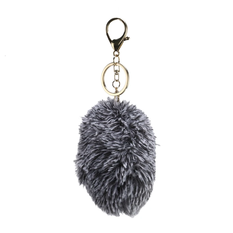 Cute Hedgehog Plush Keychain Mobile Phone Pendant Keyring Hedgehog Pompon Ring Pendant Plush Toy Anime Fur Gifts