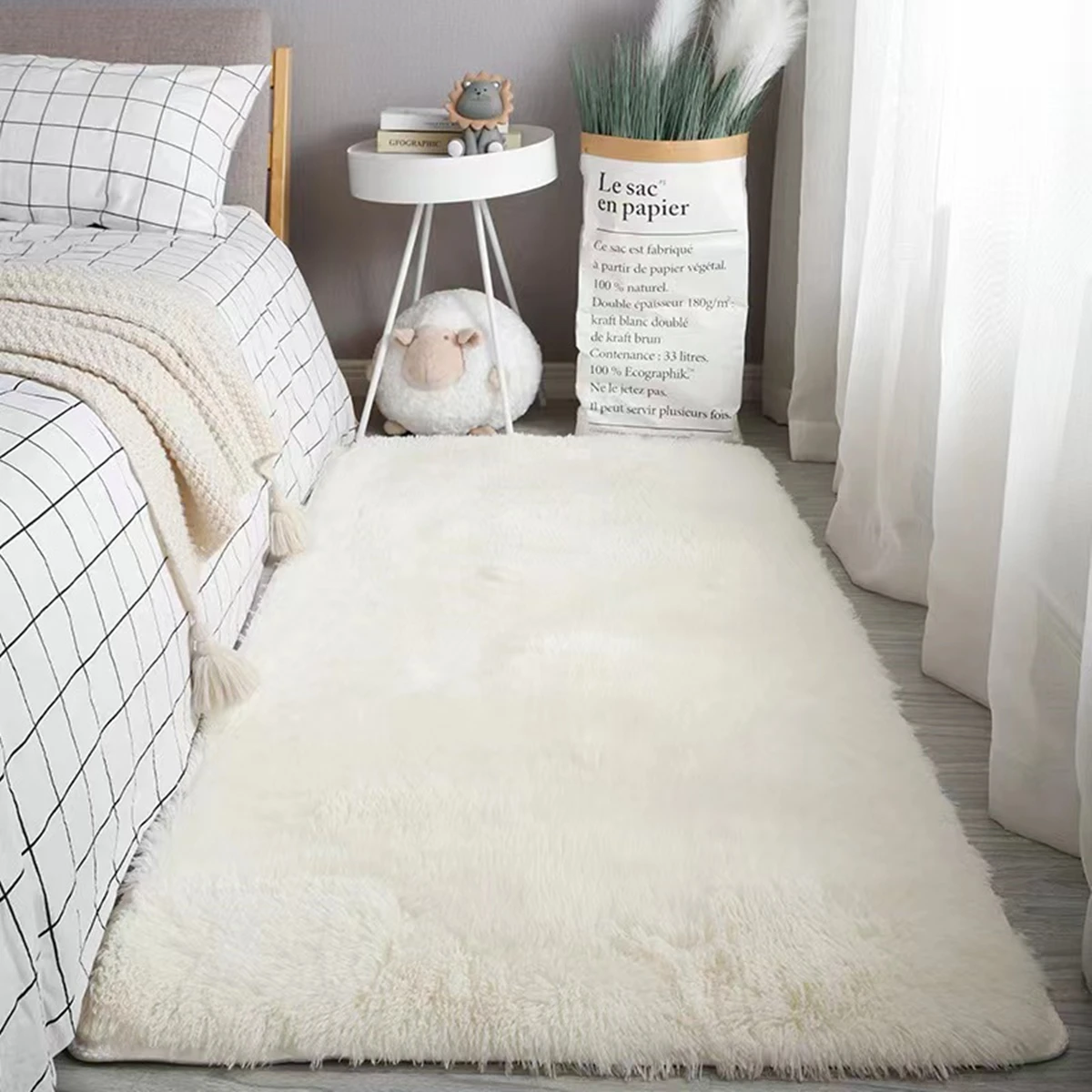 

Soft Area Rugs Bedroom Carpet Fluffy Non-slip Tie-Dyed Fuzzy Shag Plush Soft Shaggy Bedside Rug Living Room Carpet bedroom