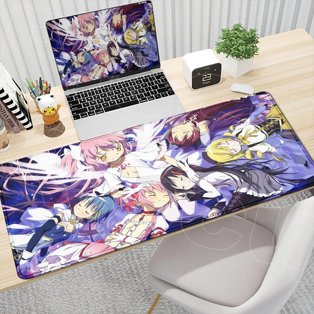 Mauspad, beliebtes Puella Magi Madoka Magica-Gaming-Zubehör aus Gummi, große XXL-Laptop-Tastaturmatte, 900 x 400 mm, rutschfest, reißfest – Detail 13