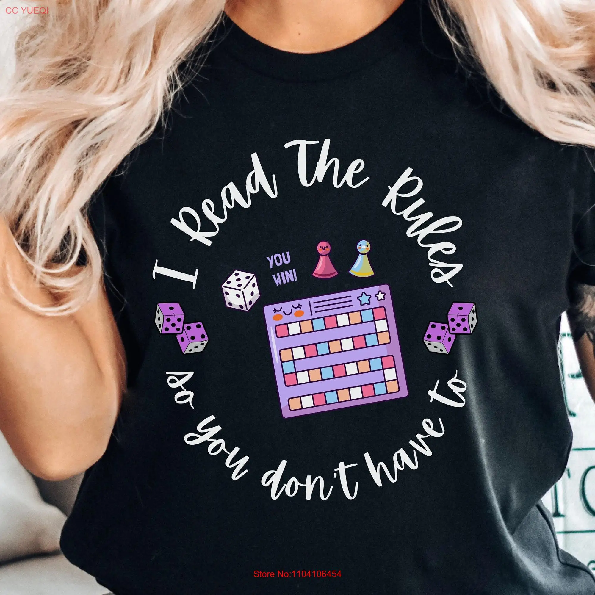 Board Games T Shirt Game Lover Boardgame Gamer I Read The Rules So You Don't Have To long or short sleeves