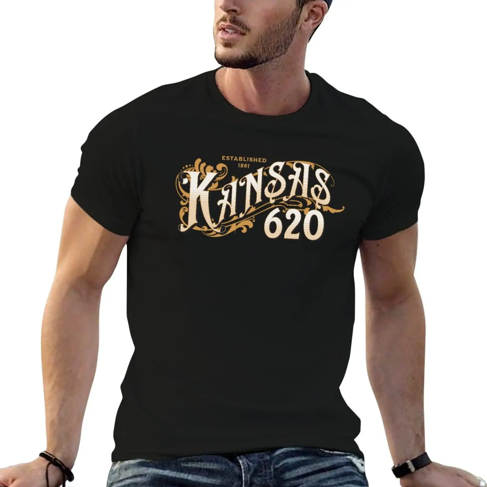 Kansas Ornate Vintage 620 Area Code T-Shirt oversized t shirt animal prinfor boys mens designer clothes