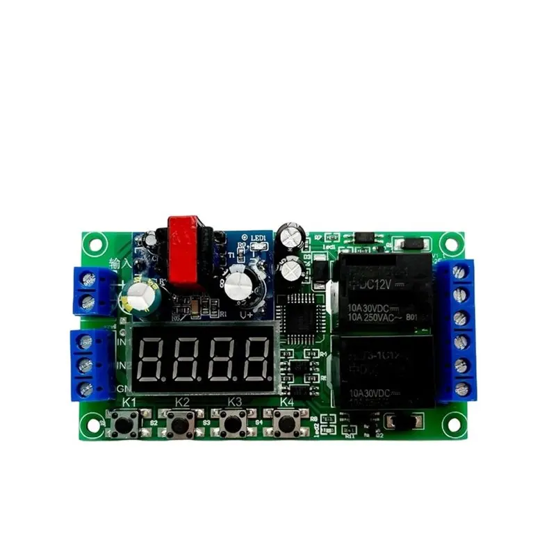 ABMR-YF-7 Dual Channel Delay Relay Module AC110V-220V Pulse Trigger Control Switch Multifunctional Cycle Timer 0.01S-999Ms