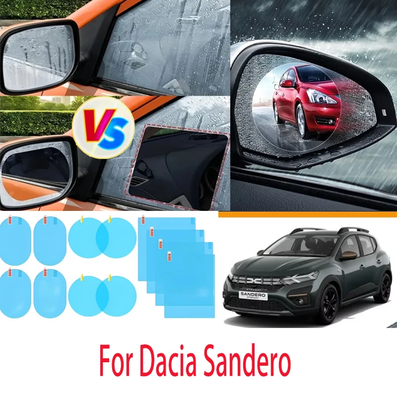 

For Dacia Sandero Car and motorcycle rearview mirror waterproof anti fog defrosting transparent window waterproof film