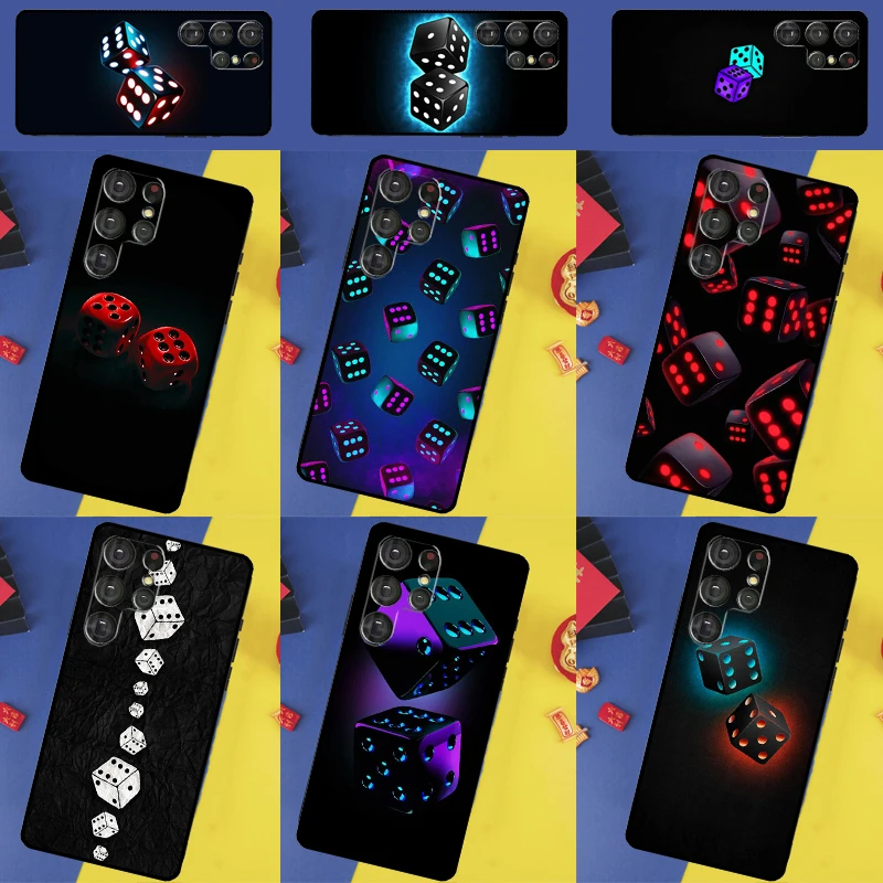 Dice Art Case For Samsung Galaxy S23 S20 FE S22 S21 Ultra S8 S9 S10 Note 10 Plus Note 20 Ultra Cover