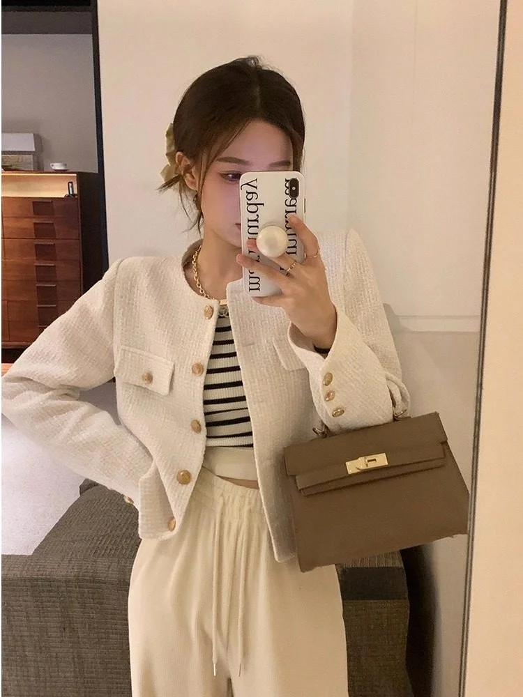 

French Sle Thiened ort Coat Women's Spring 2026 New Faion High-End Street Sle Versatile Personali Matching Top