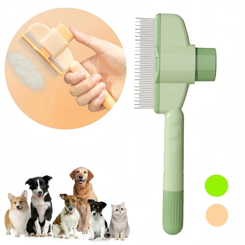 Escova removedora de pelos de cães e gatos, acessórios para animais de estimação, pente para cabelos longos, limpeza de pelos, escova de banho, suprimentos para cães