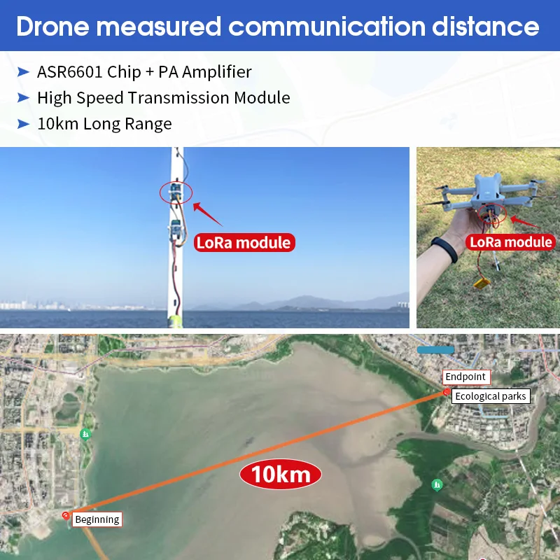 DX-LR03 433/475Mhz Uart المنفذ التسلسلي 10 كجم الاتصالات لمسافات طويلة 30dbm PA مكبر للصوت في وحدة LoRa للتحكم