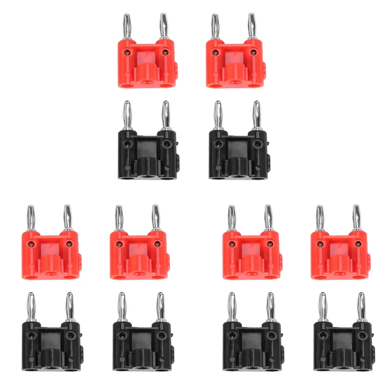 

ABWZ-12 Pcs Screw Type Dual Banana Plug Speaker Connectors 436 + Type