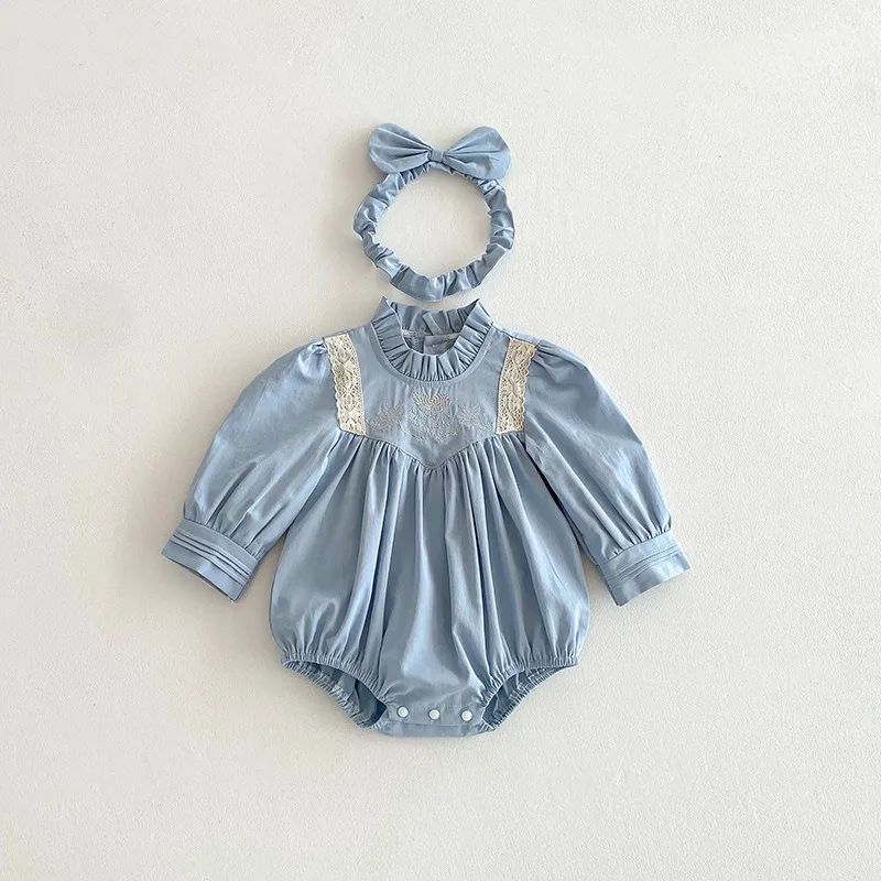 女の子の秋のフレンチプリンセスドレス-80gバッグ-パーン服-ベビー三角クロール服-洋風テーマ衣装