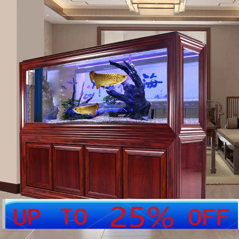 

Ltt китайский дракон аквариум гостиная нижний фильтр большая бытовая перегородка стеклянный экологический аквариум