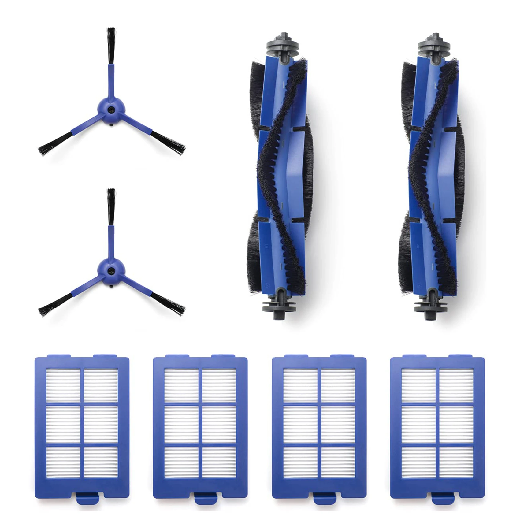 Roller Brush, Side Brush and Filter Replacement Parts for RoboVac X8 Hybrid Robotic Vacuum Cleaner