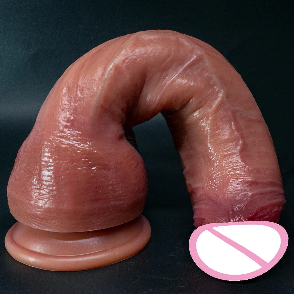 13.58in Super Real Skin Penis Realistic Dildo Soft Flexible Huge Cock with Suction Cup Sex Toys for Woman Masturbation Anal Dick