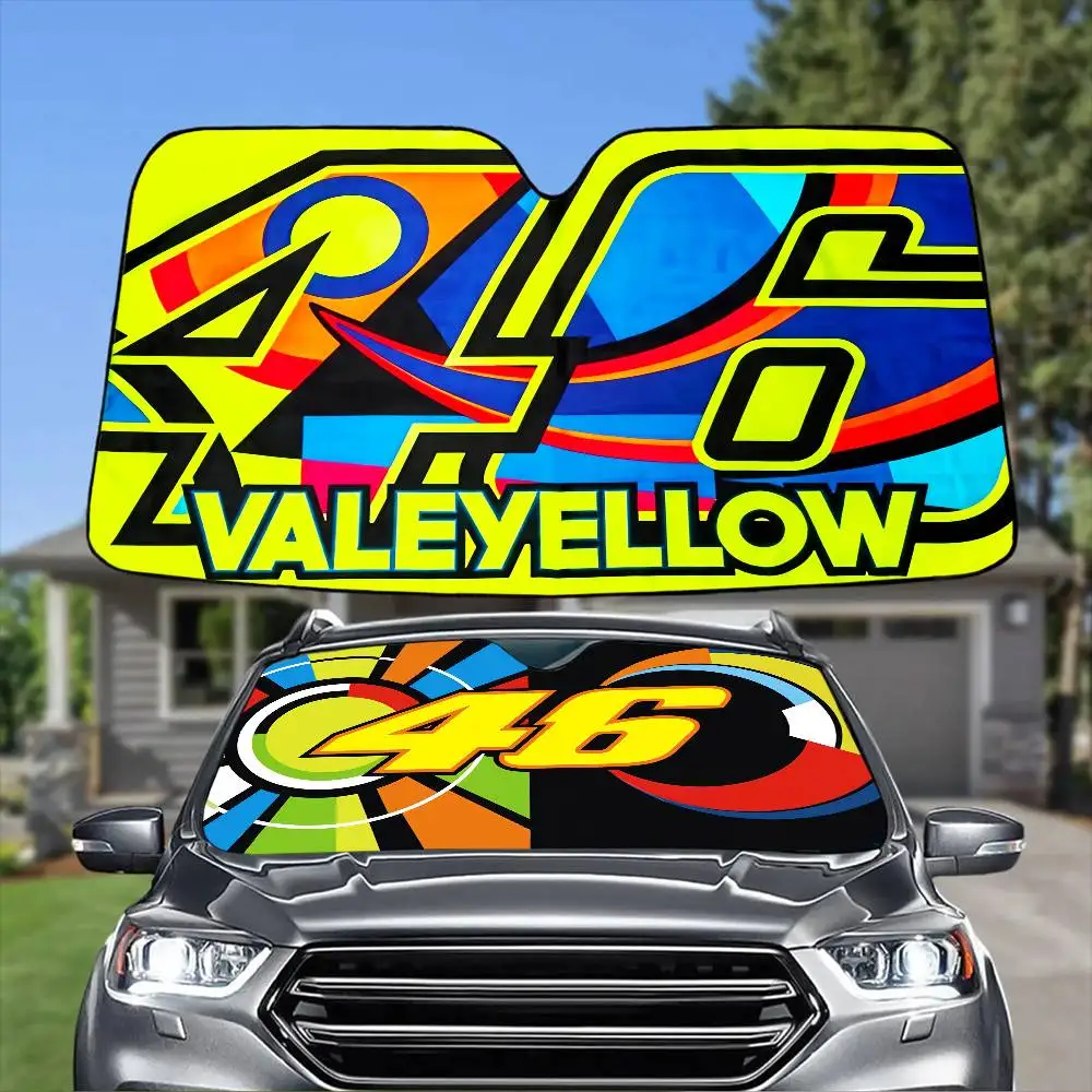 Pare-soleil de voiture, Protection Anti-UV, fixation d'ombre avant, pare-soleil v-valentin Moto r- rossi Cool-46, housse de Protection