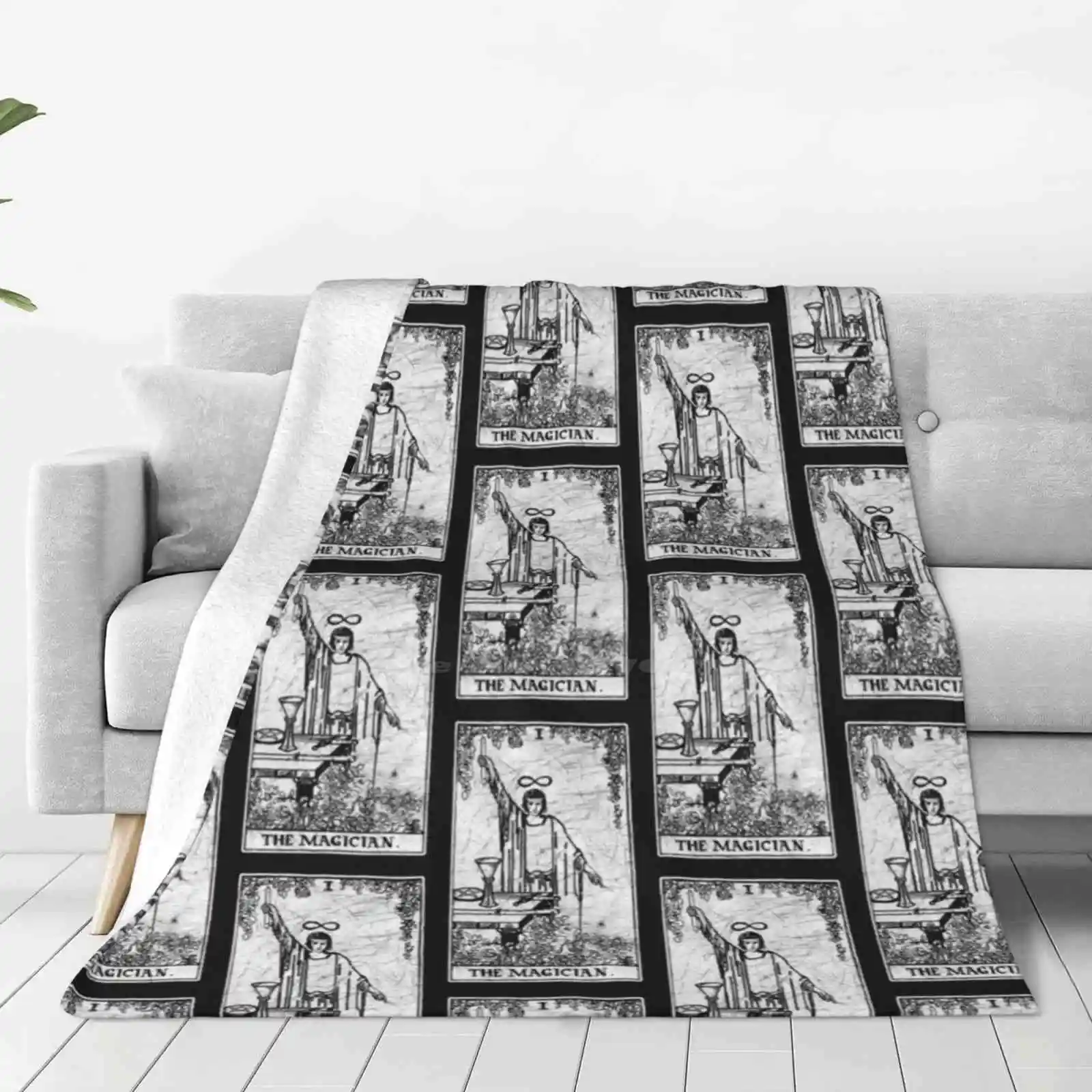 The Magician Tarot Card-Major Arcana-Fortune Telling-Occult Hot Sale Printing High Qiality Warm Flannel Blanket The Fool The