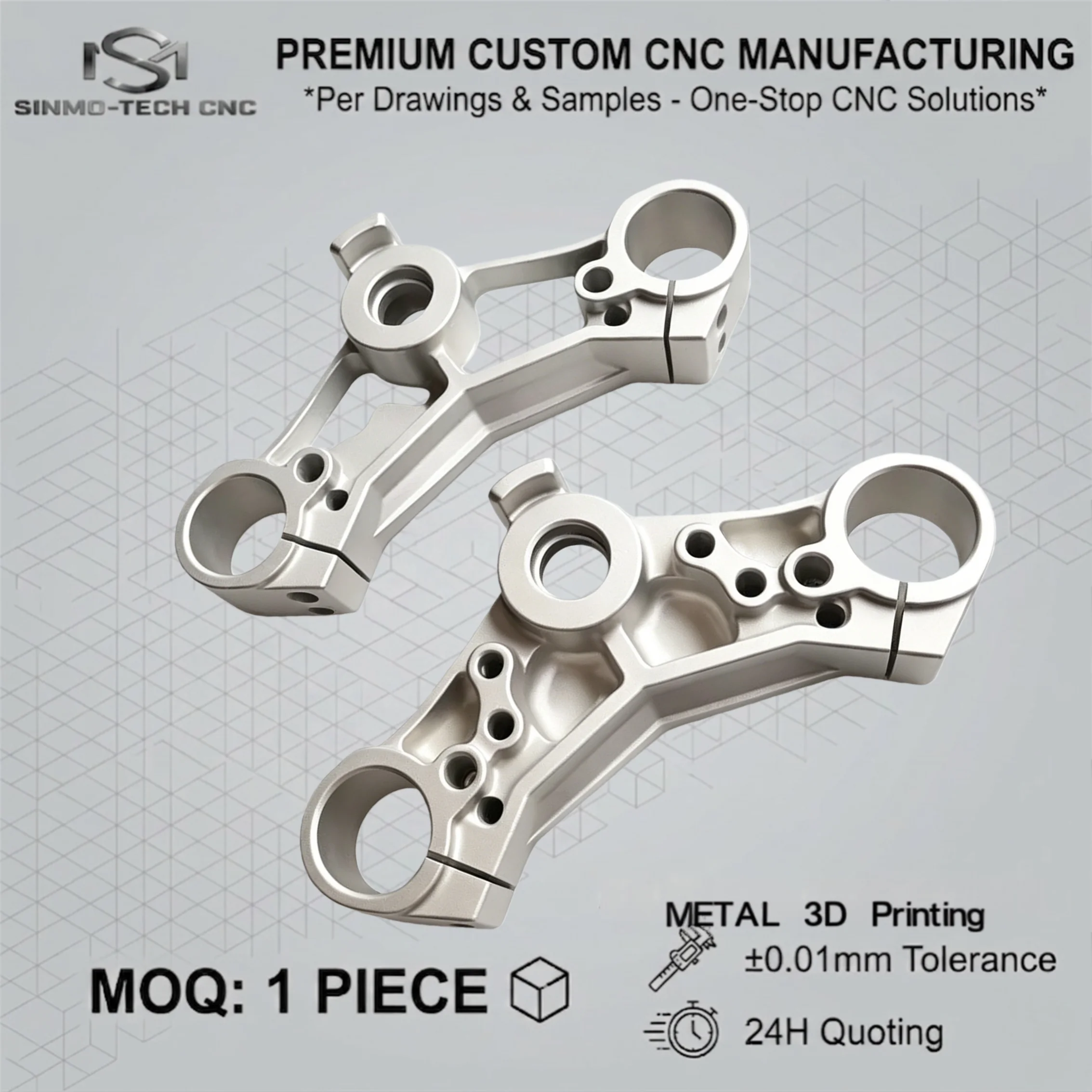 Custom Metal 3D Printing Service, Precision SLM Aluminum Copper Heatsink & Liquid Cooling Channel Component, MOQ 1pc