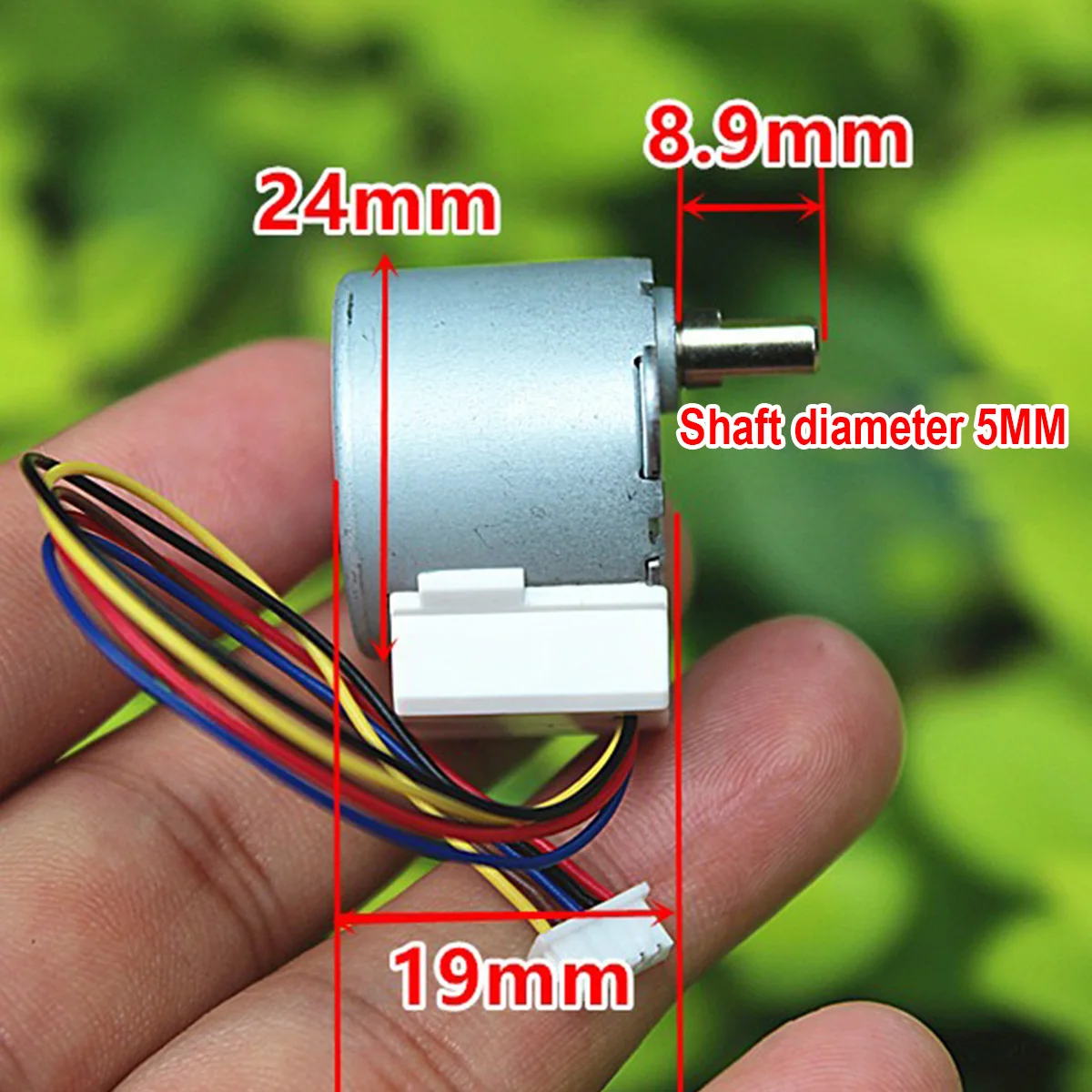 Bild 3: DC5V Mini 24mm Schrittmotor 24BYJ 4-Phasen 5-Draht Schrittmotor Kleiner Verzögerungsmotor Getriebe mit Kabel