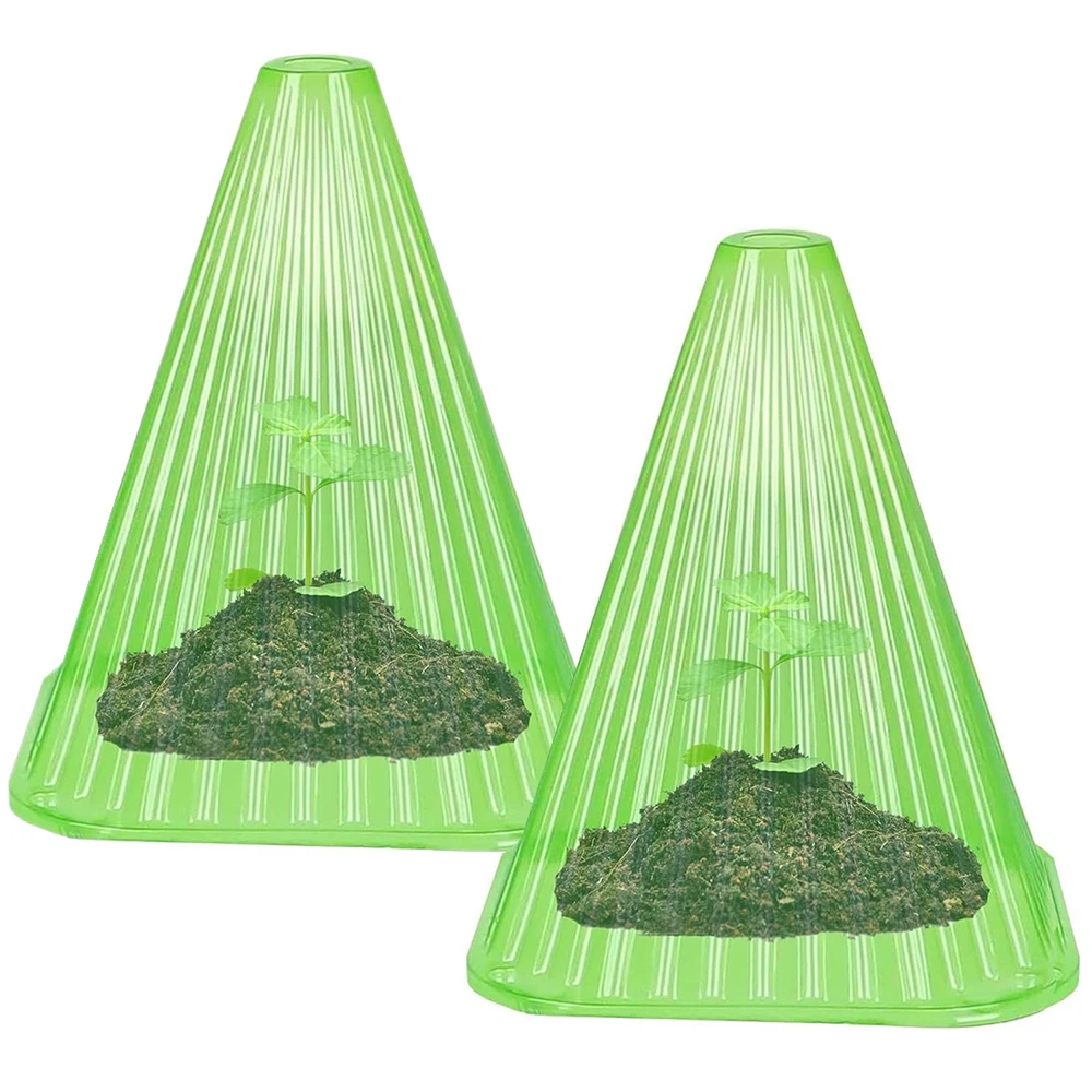 5Pcs Growth Box Planting Tent Reusable Square Use Plant Clock Cover To Protect Plants From Bird Frost and Snail Damage Green