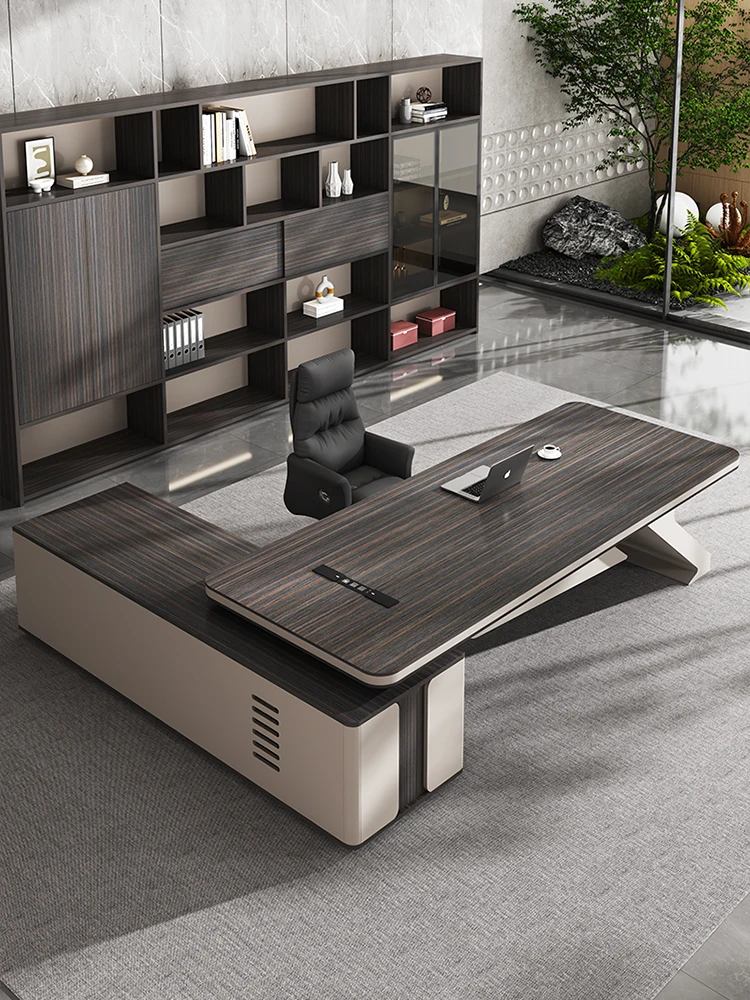 Desk Boss Table Modern Simple Senior President Taipan Chairperson Manager Desk Office Desk and Chair Combination