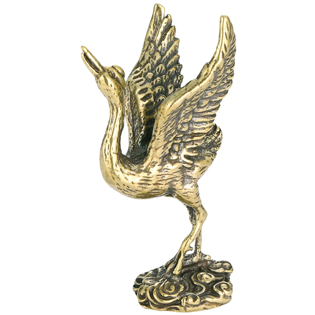 

1pcs Sculpture Vintage Chinese Style Bird Crane Bird Figurine Home Office Decor Gift Miniature Crane Statue