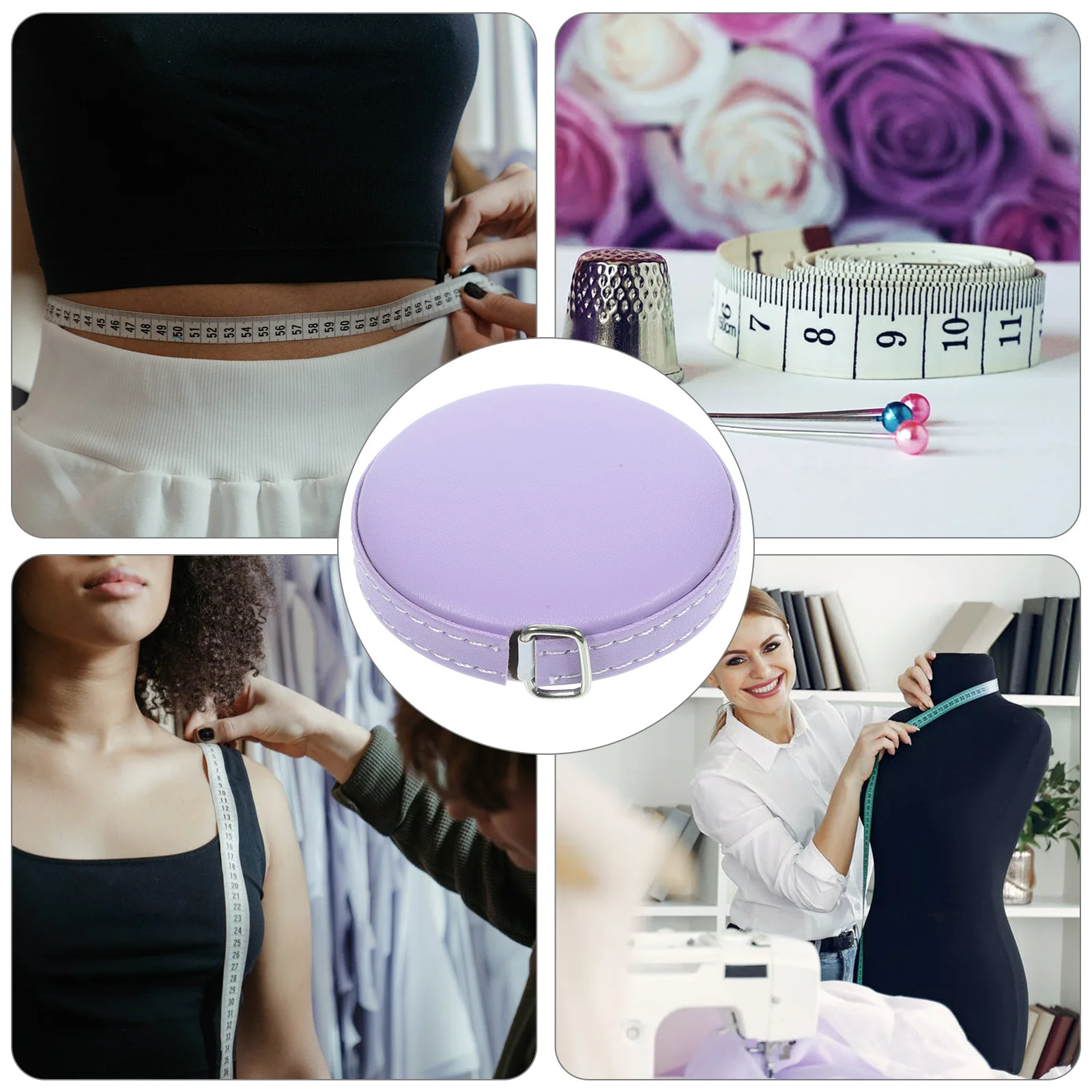 

Mini Tape Measure Round Design Retractable Measuring Tool Double-Sided Scale Portable Flexible Ruler For Home Clothing Body