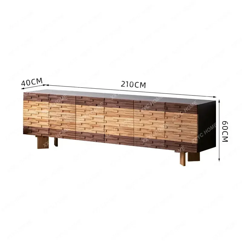 solid Wood TV Cabinet North American Black Walnut Living Room Storage Cabinet Bedside Cabinet Dining