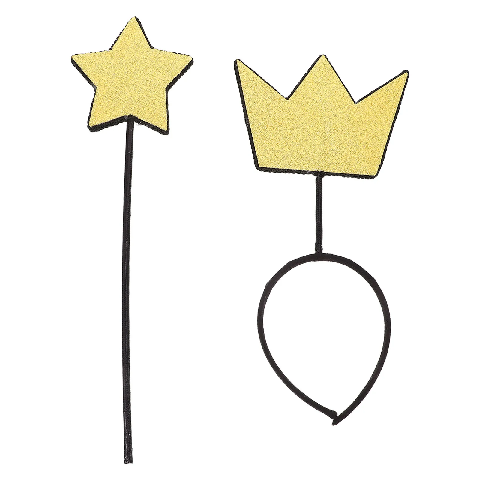 Fairy Wand Crown Headband Set Lightweight Foam For Halloween Christmas Cosplay Parties Kids Adults Costume Decor