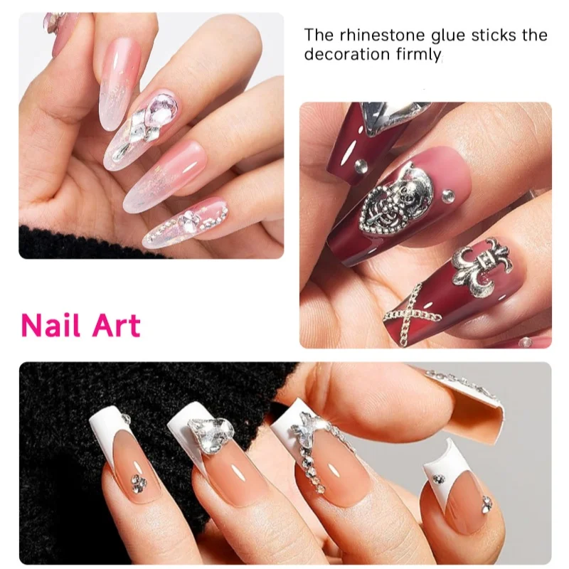 Kit per unghie tutto in uno: lampada a LED e colla diamantata per manicure perfette Essiccatore per unghie Strumenti per polimerizzare la lampada UV Gel per fototerapia staccabile