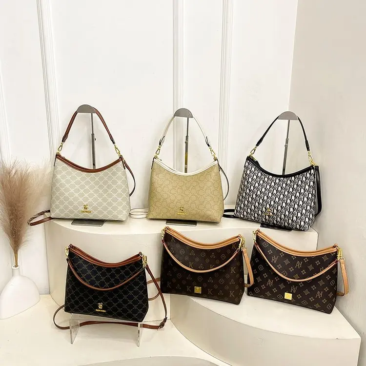 Trendy Vintage Leather Diaper Bag For Women Designer Large Capacity Tote Minimalist Elegant Luxury Casual Shoulder Bag - view 3