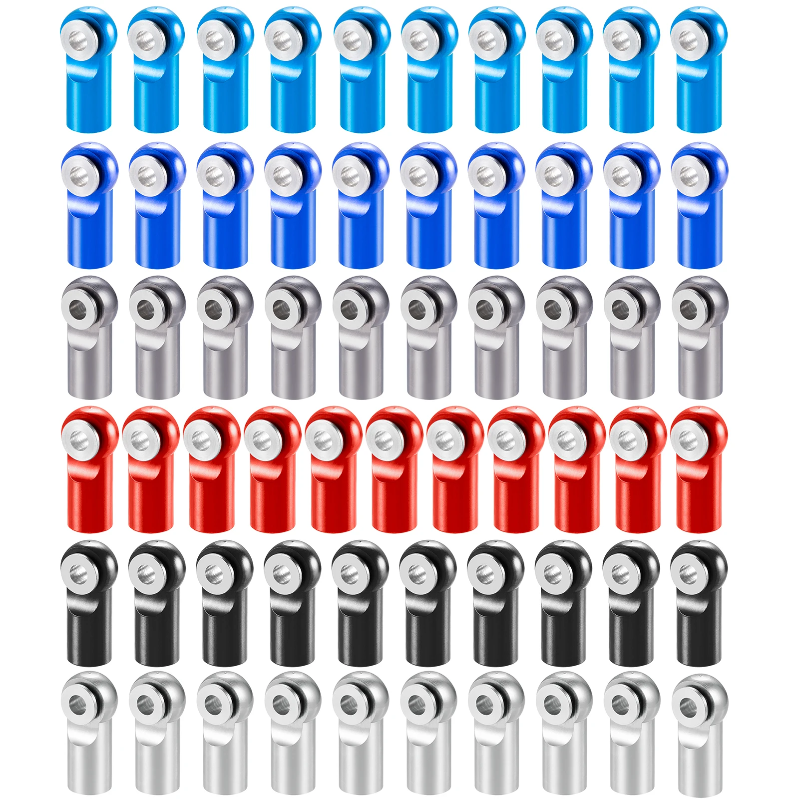 AXSPEED 10Pcs M2.5 Rod Ends Joints Holder Tie Right-Hand Screw Ball Head for 1/10 TRX4 TRX6 Axial SCX10 Tamiya CC01 Wraith D90