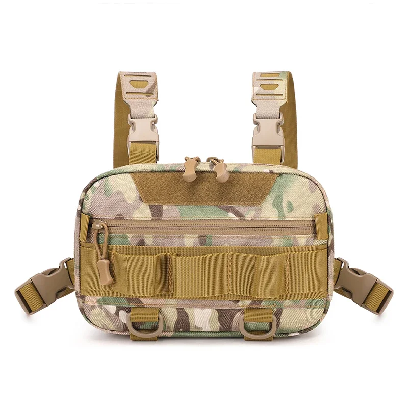 Bolso de pecho para hombre, Mochila pequeña de camuflaje para pesca, senderismo, Camping, multifunción