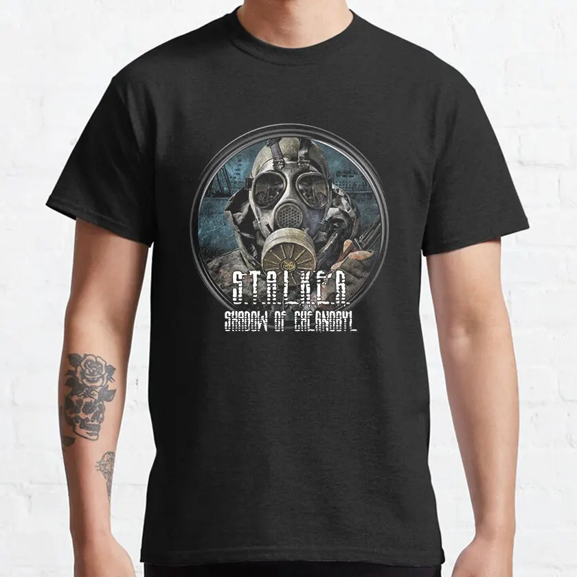 Favorite Video game Stalker Game Shadow of Chernobyl exclusion zone Pripyat Radioactive 100% cotton printed t shirt plus size