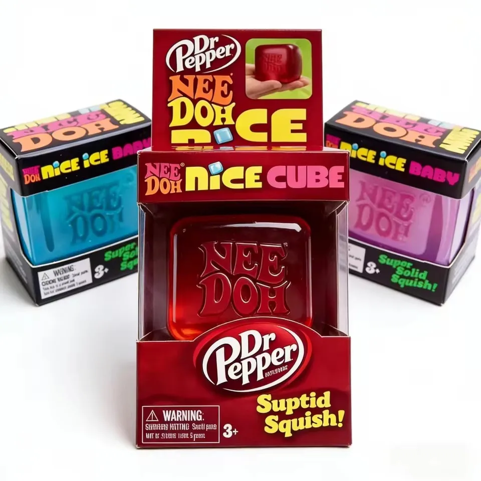 2027newSchylling Needoh Nice Cube, Brinquedos Sensoriais, Blocos Antiestresse, Quebra-Cabeça para Alívio do Estresse, Alívio da Pressão, Lembrança para Crianças