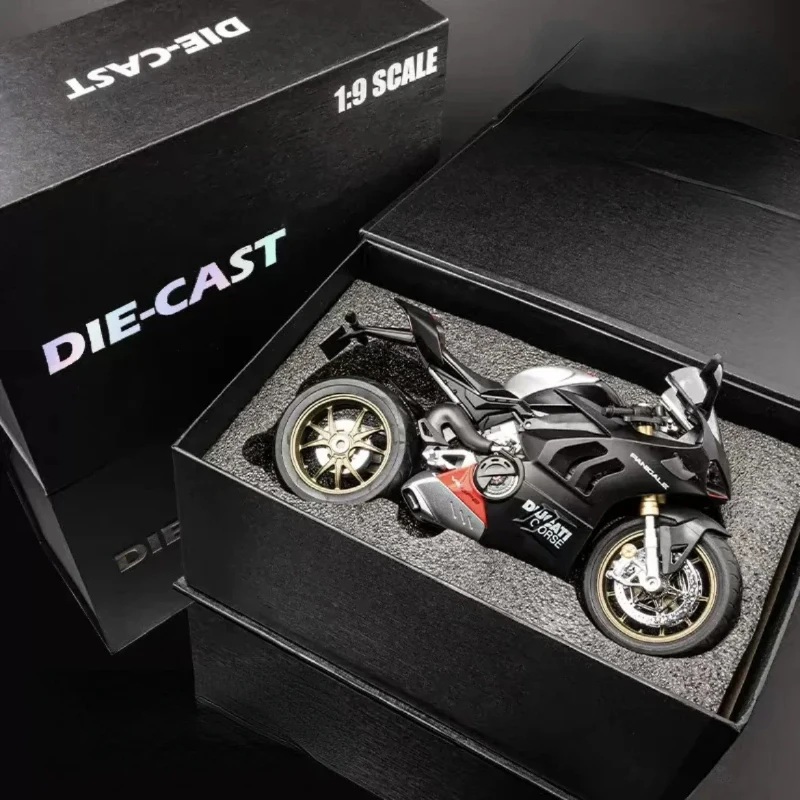 

1:9 Ducati V4S Kawasaki H2R H2 BMW S1000RR Большой мотоцикл Модель из сплава Коллекция Серия Украшение Подарочная коробка