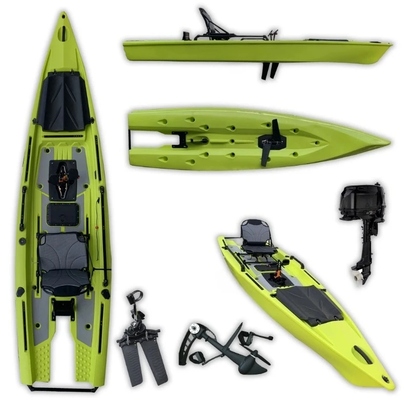 

This 4-meter Single-person Fishing Kayak, Equipped with A Non-gas-powered Motor, Is The Perfect Choice for A Fishing Trip.