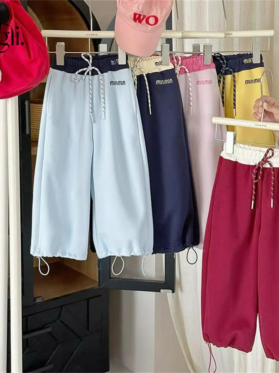 กางเกงขายาวทรงตรงแฟชั่นสไตล์เกาหลี ชุดลำลองสำหรับเด็กผู้หญิง ฤดูใบไม้ร่วง รุ่นใหม่มาแรง กางเกงเด็กสุดเทรนดี้