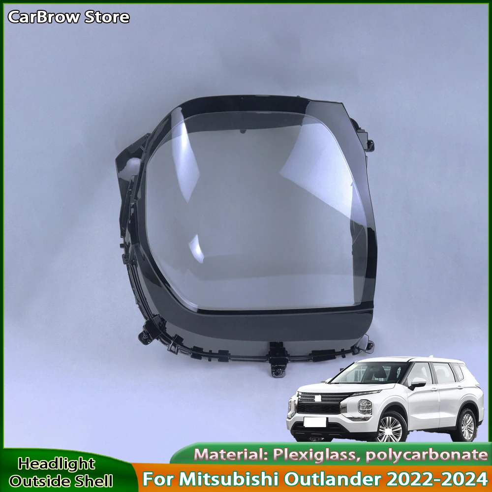 

For Mitsubishi Outlander 2022-2024 Front Headlight Cover Transparent Headlamp Lamp Shell Replace Original Lampshade Plexiglass