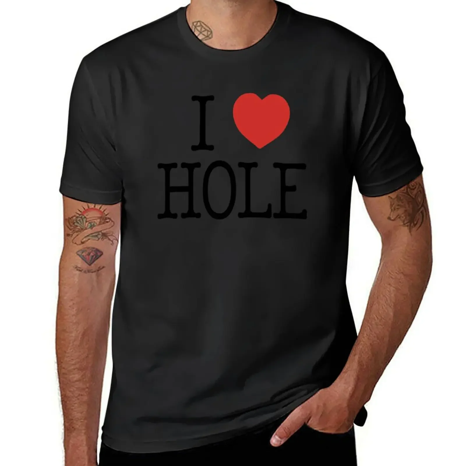 I heart HOLE Dorohedoro tee T-Shirt cute tops quick-drying heavyweights mens graphic t-shirts