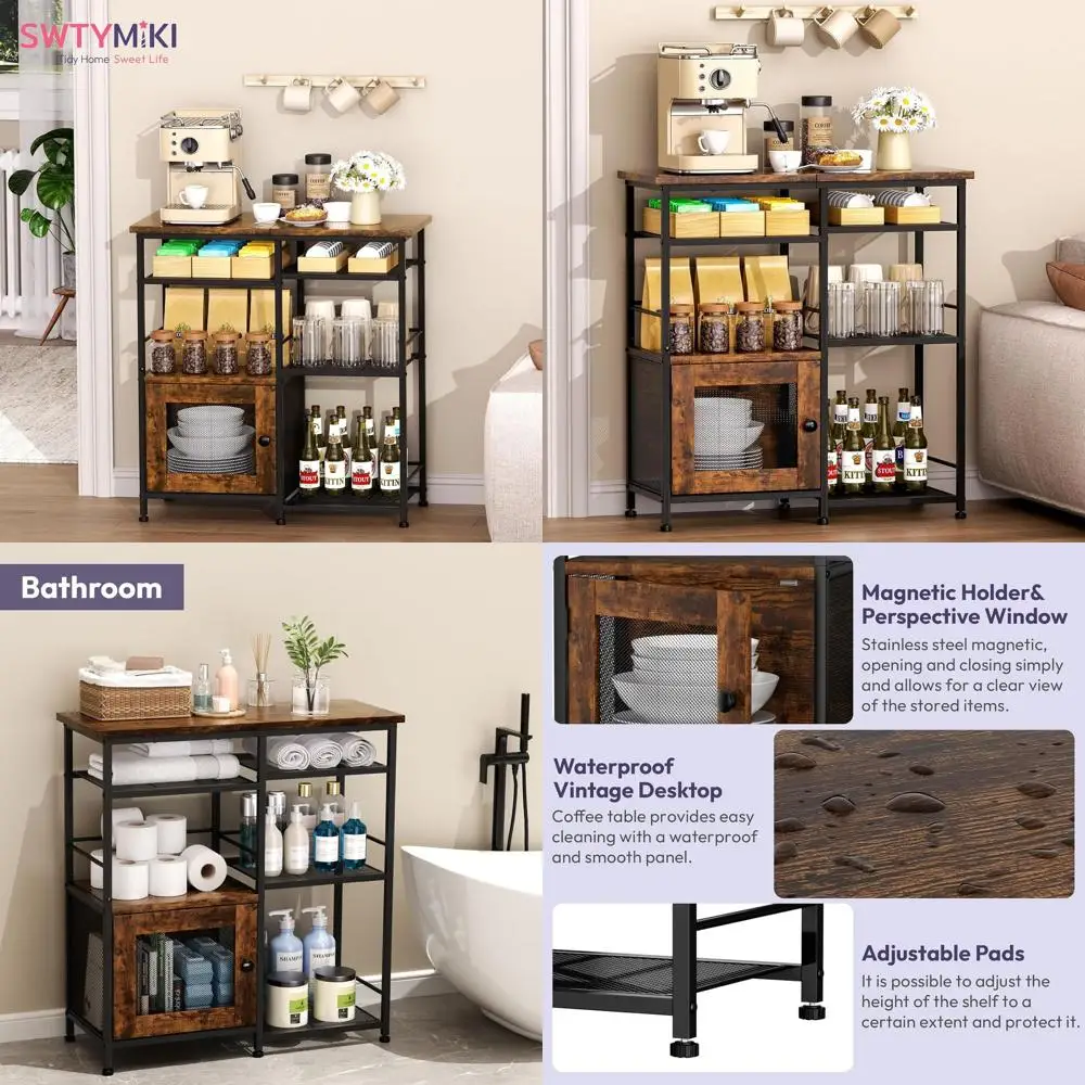 

Кофейный столик в стиле рустик — небольшой шкафчик с дверцами для кухни, дома, офиса и бара