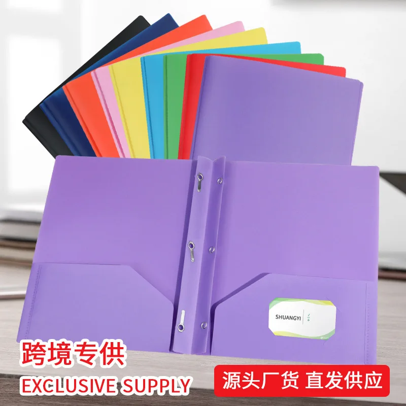 

Plastic Folders with Pockets and Prongs, Vibrant Colors, Folders with Prongs, File Folders with Fasteners, 2 Pocket Folder