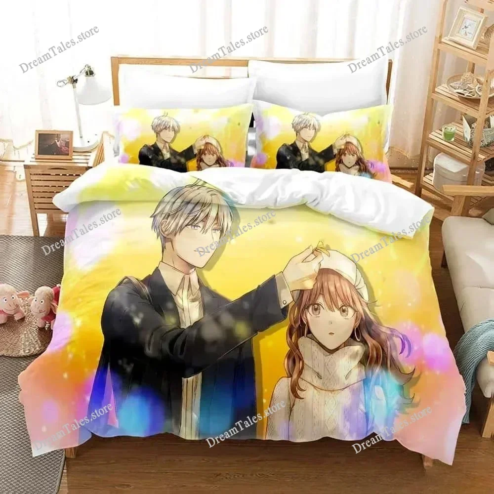 

Комплект постельного белья «Морозный парень и его крутая коллега»: пододеяльник, наволочки, покрывало для двуспальной кровати, домашний текстиль