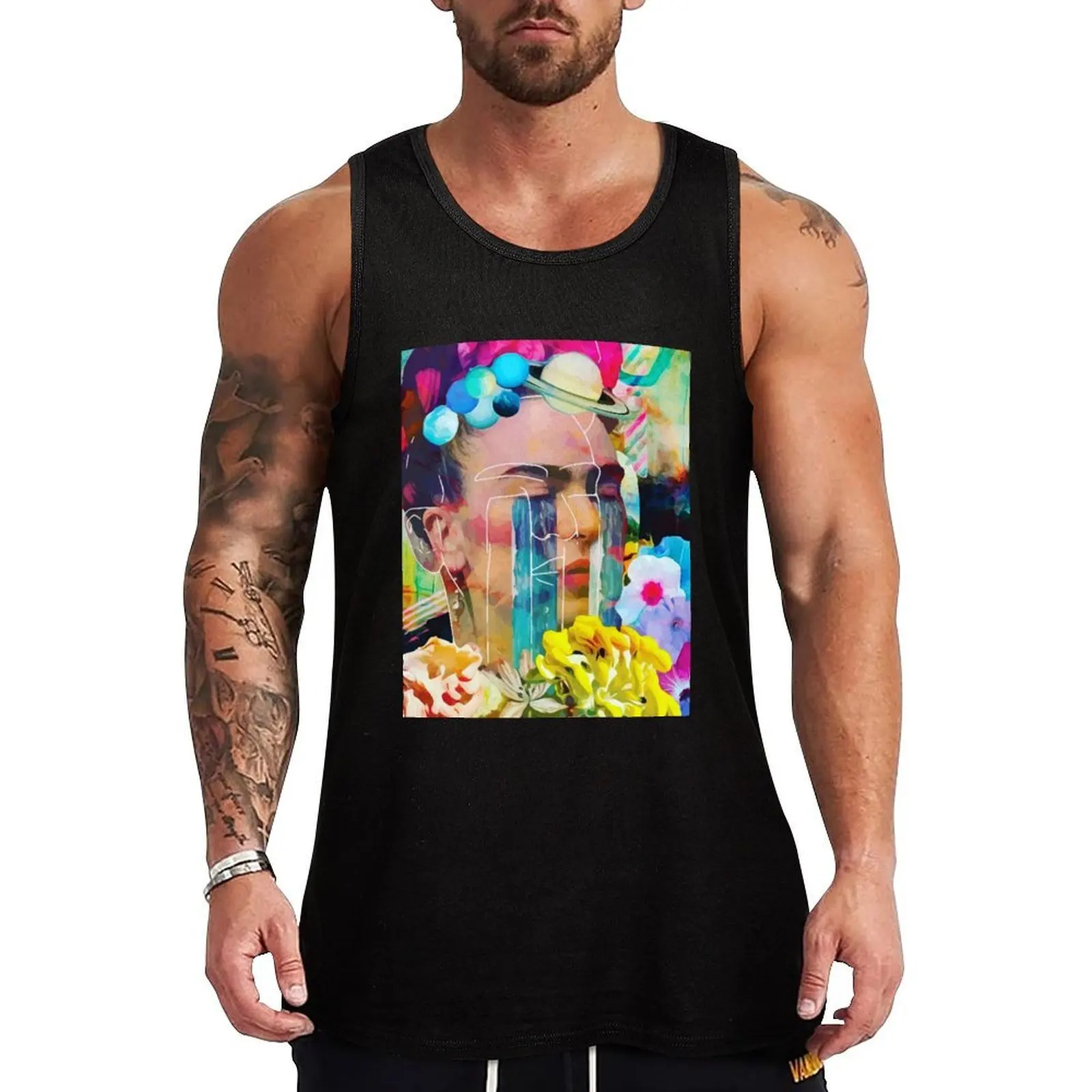 

Crying Water Tank Top Sports clothing muscle t-shirt gym clothes man t shirt
